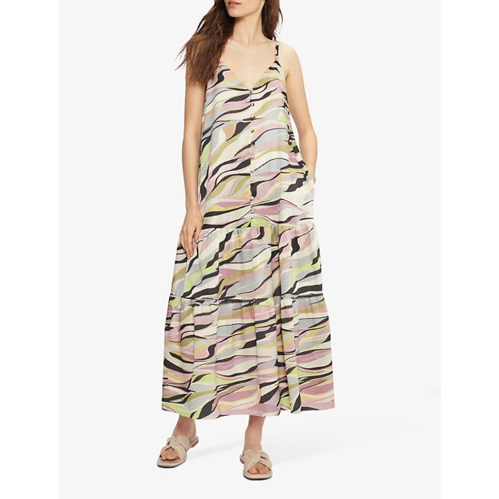 Ted Baker NWT Warrenn Abstract-Print Woven Midi Dress size 4